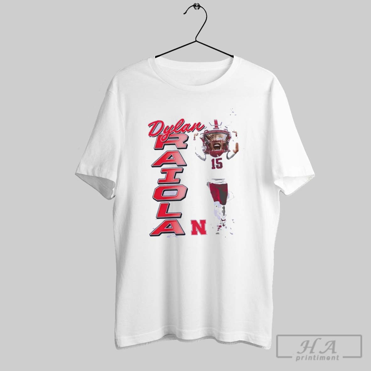 Official Dylan Raiola Big Head Caricature Nebraska Football Unisex T-shirt, Sweatshirt, Hoodie, Long Sleeve Tee - T-Shirt, Sweatshirt, Hoodie