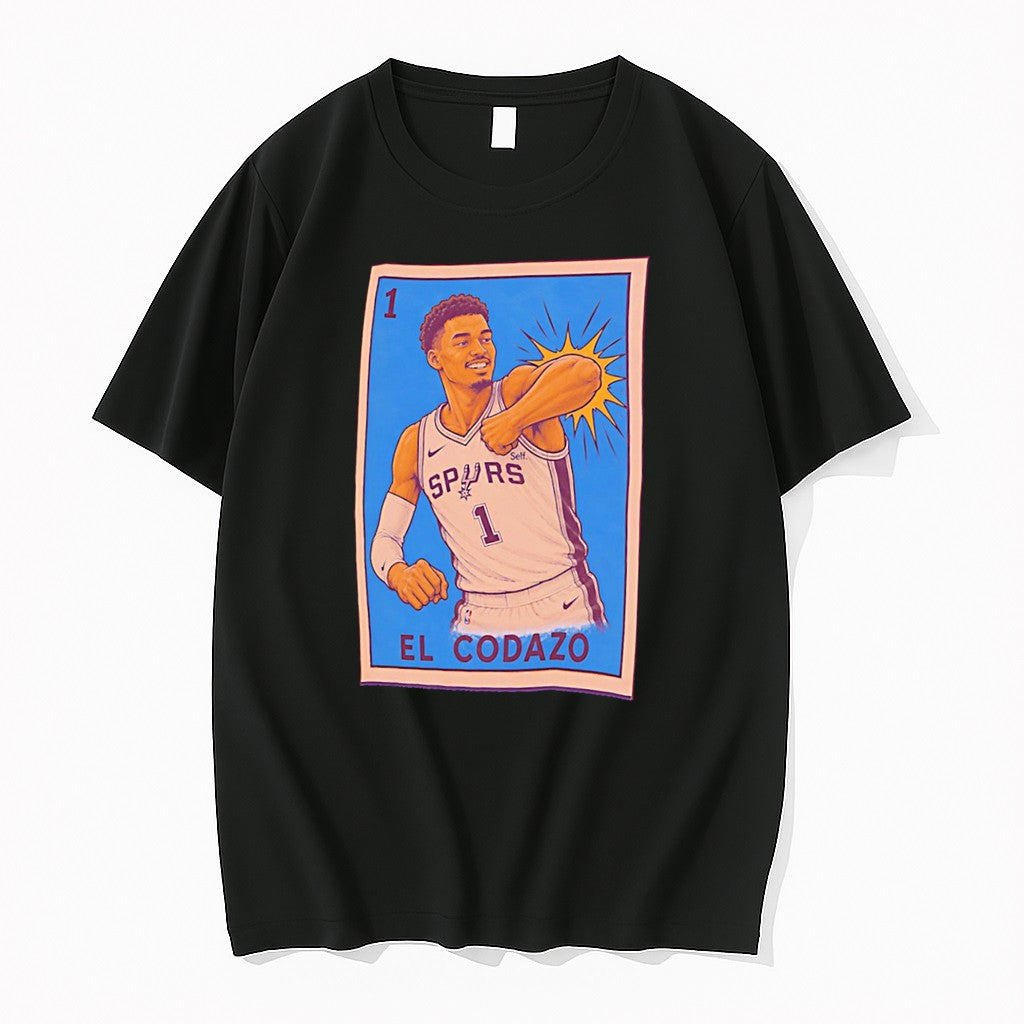 Official El Codazo San Antonio Spurs Victor Wembanyama Mexican Loteria Card Tee T Shirts Unisex T-shirt, Sweatshirt, Hoodie, Long Sleeve Tee - T-Shirt, Sweatshirt, Hoodie