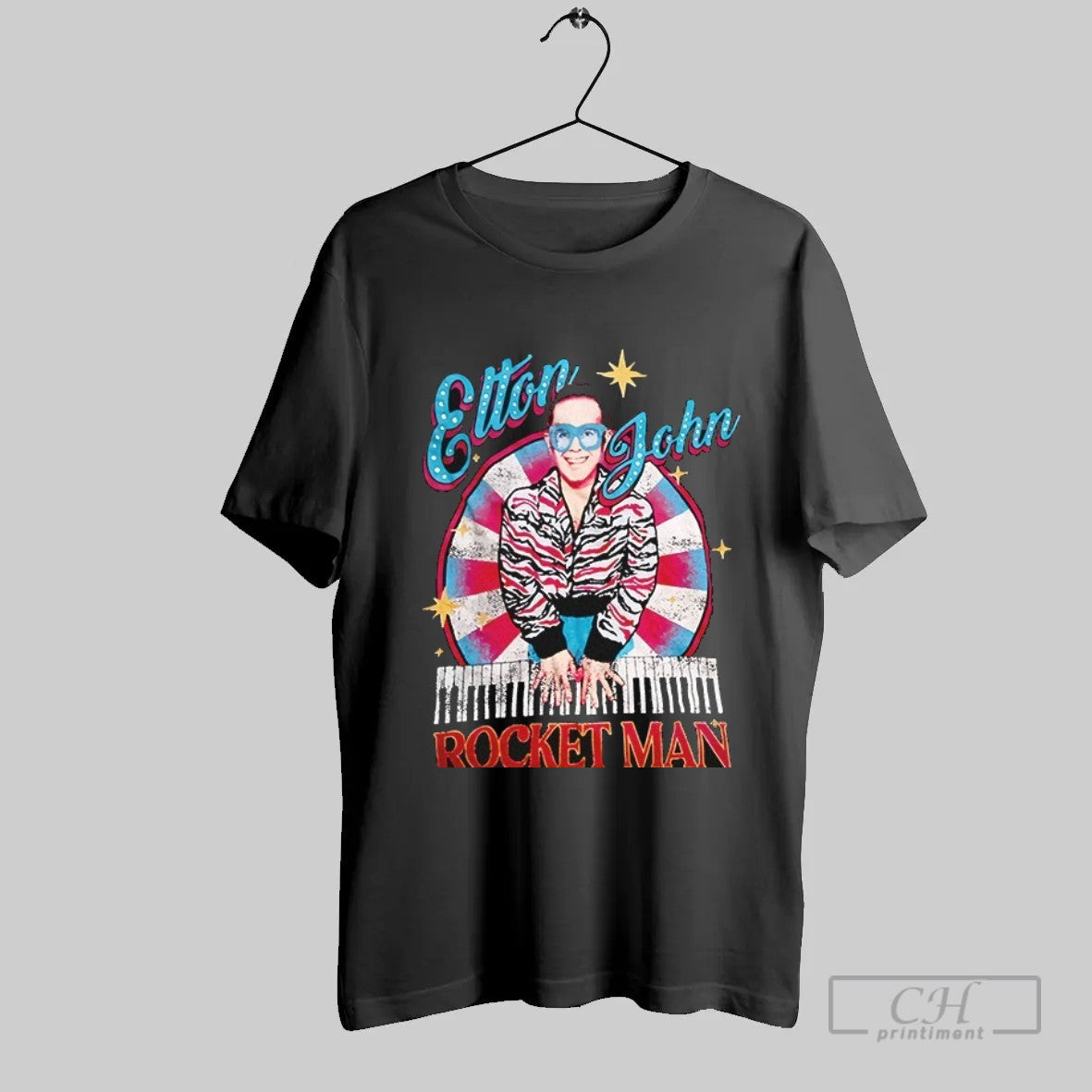 Official Elton John Rocket Man T Shirt Unisex T-shirt, Sweatshirt, Hoodie, Long Sleeve Tee - T-Shirt, Sweatshirt, Hoodie