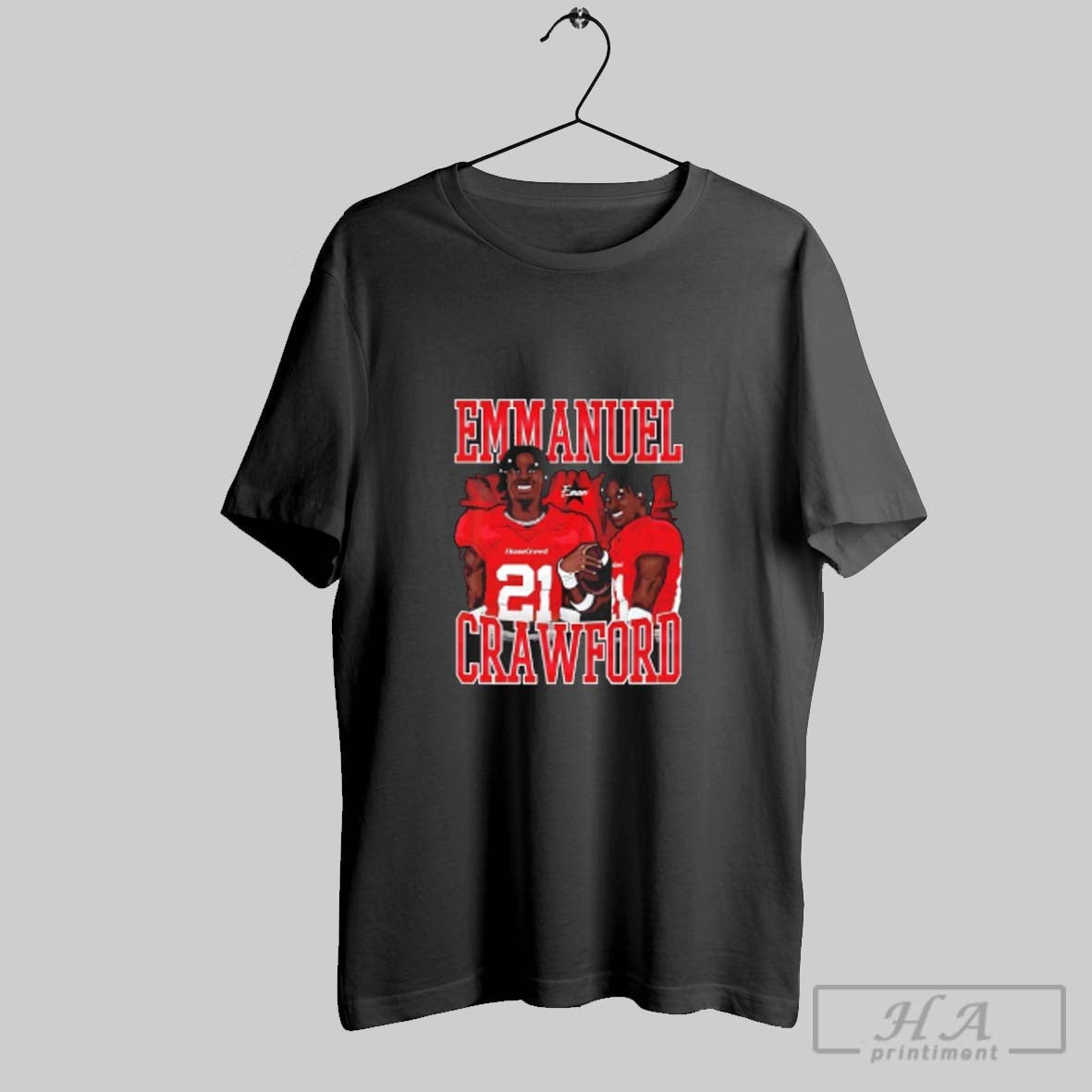 Official Emmanuel Crawford Graphic Arkansas Razorbacks Unisex T-shirt, Sweatshirt, Hoodie, Long Sleeve Tee - T-Shirt, Sweatshirt, Hoodie