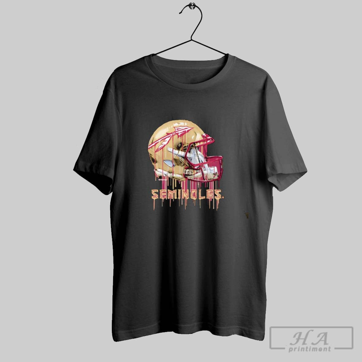 Official Florida State Seminoles Dripping Football Helmet Unisex T-shirt, Sweatshirt, Hoodie, Long Sleeve Tee - T-Shirt, Sweatshirt, Hoodie