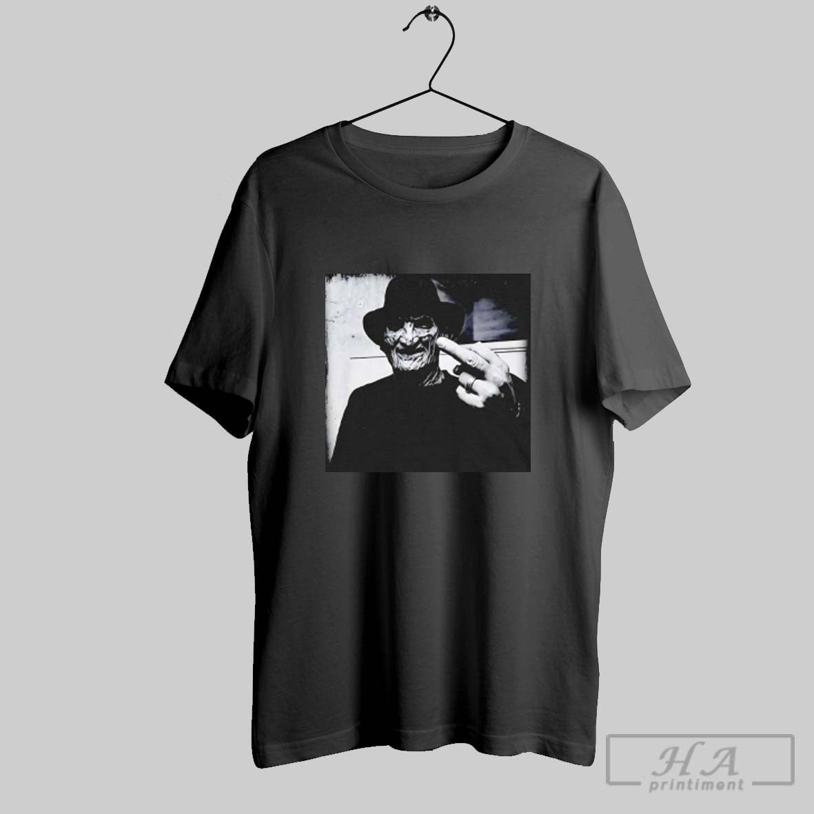 Official Freddy Krueger Middle Finger Unisex T-shirt, Sweatshirt, Hoodie, Long Sleeve Tee - T-Shirt, Sweatshirt, Hoodie