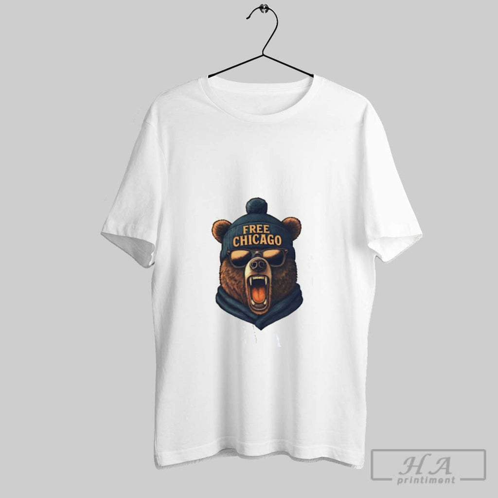 Official Free Chicago Trump Bear Unisex T-shirt, Sweatshirt, Hoodie, Long Sleeve Tee - T-Shirt, Sweatshirt, Hoodie
