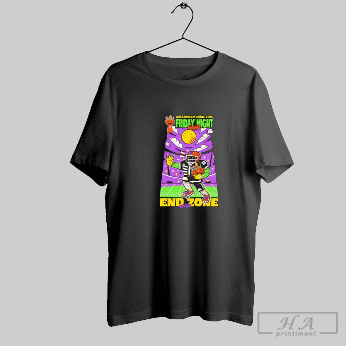 Official Friday Night Frights End Zone Monster Halloween Unisex T-shirt, Sweatshirt, Hoodie, Long Sleeve Tee - T-Shirt, Sweatshirt, Hoodie