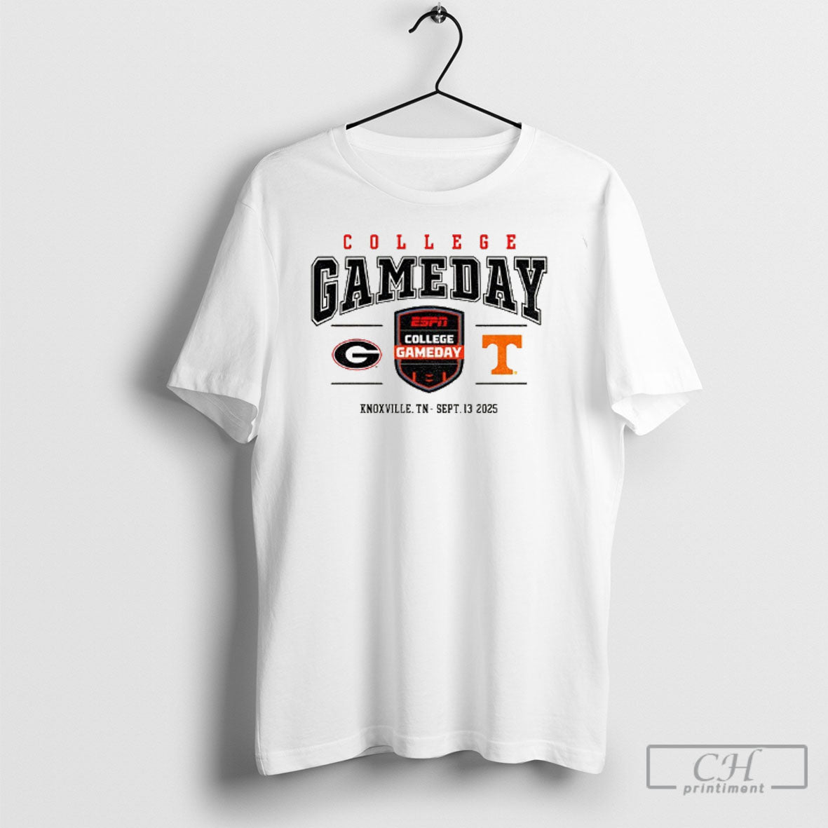 Official Georgia Bulldogs Vs Tennessee Volunteers College Gameday Espn Shirt Unisex T-shirt, Sweatshirt, Hoodie, Long Sleeve Tee - T-Shirt, Sweatshirt, Hoodie