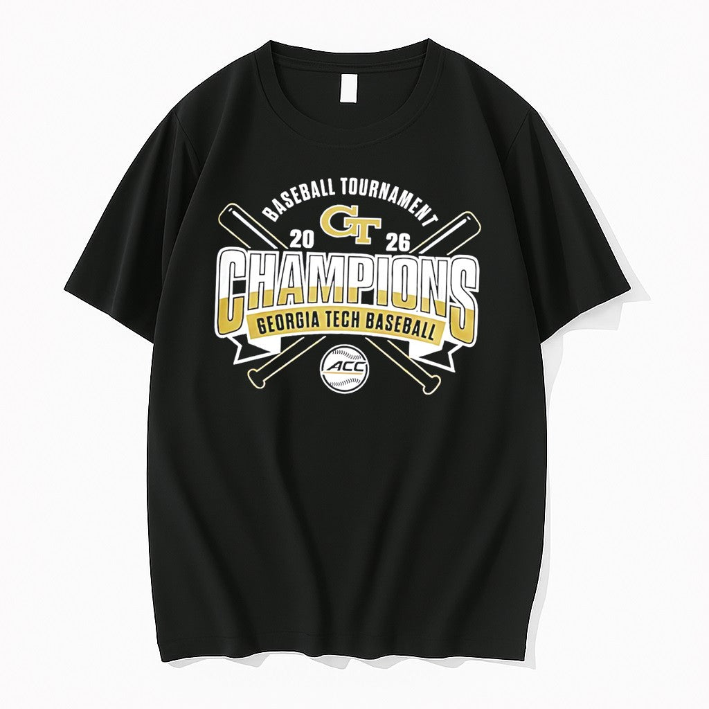 Official Georgia Tech Yellow Jackets Acc Baseball Tournament Champions 2026 Classic Tee T Shirts - T-Shirt, Sweatshirt, Hoodie