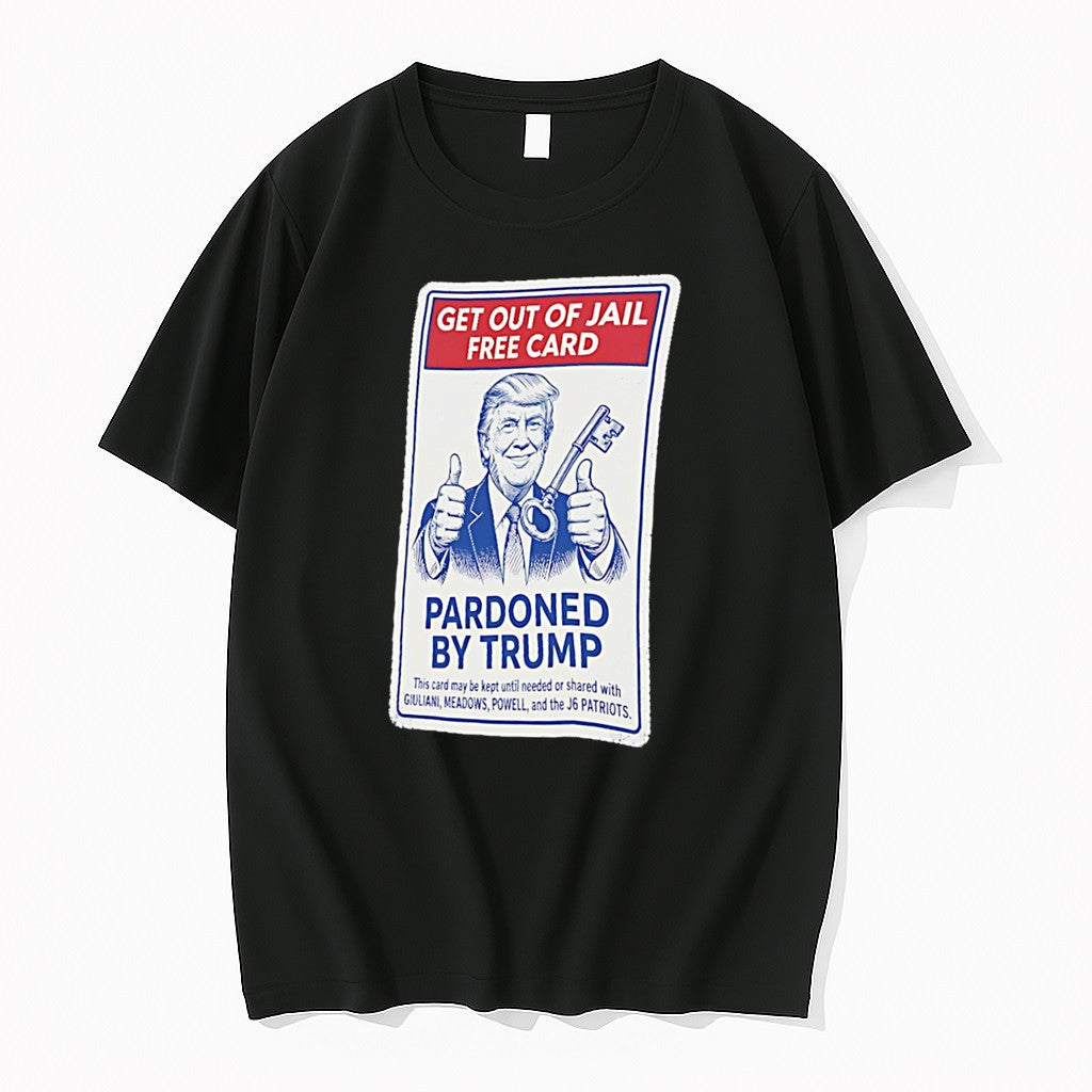 Official Get Out Of Jail Free Card Pardoned By Trump Tee T Shirts Jpg Unisex T-shirt, Sweatshirt, Hoodie, Long Sleeve Tee - T-Shirt, Sweatshirt, Hoodie