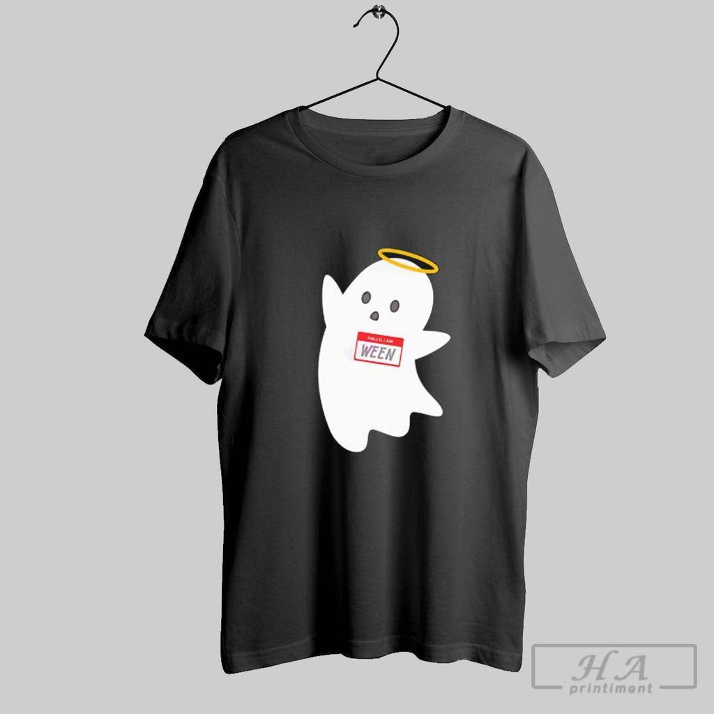 Official Ghost Halloween Hallo I Am Ween Unisex T-shirt, Sweatshirt, Hoodie, Long Sleeve Tee - T-Shirt, Sweatshirt, Hoodie