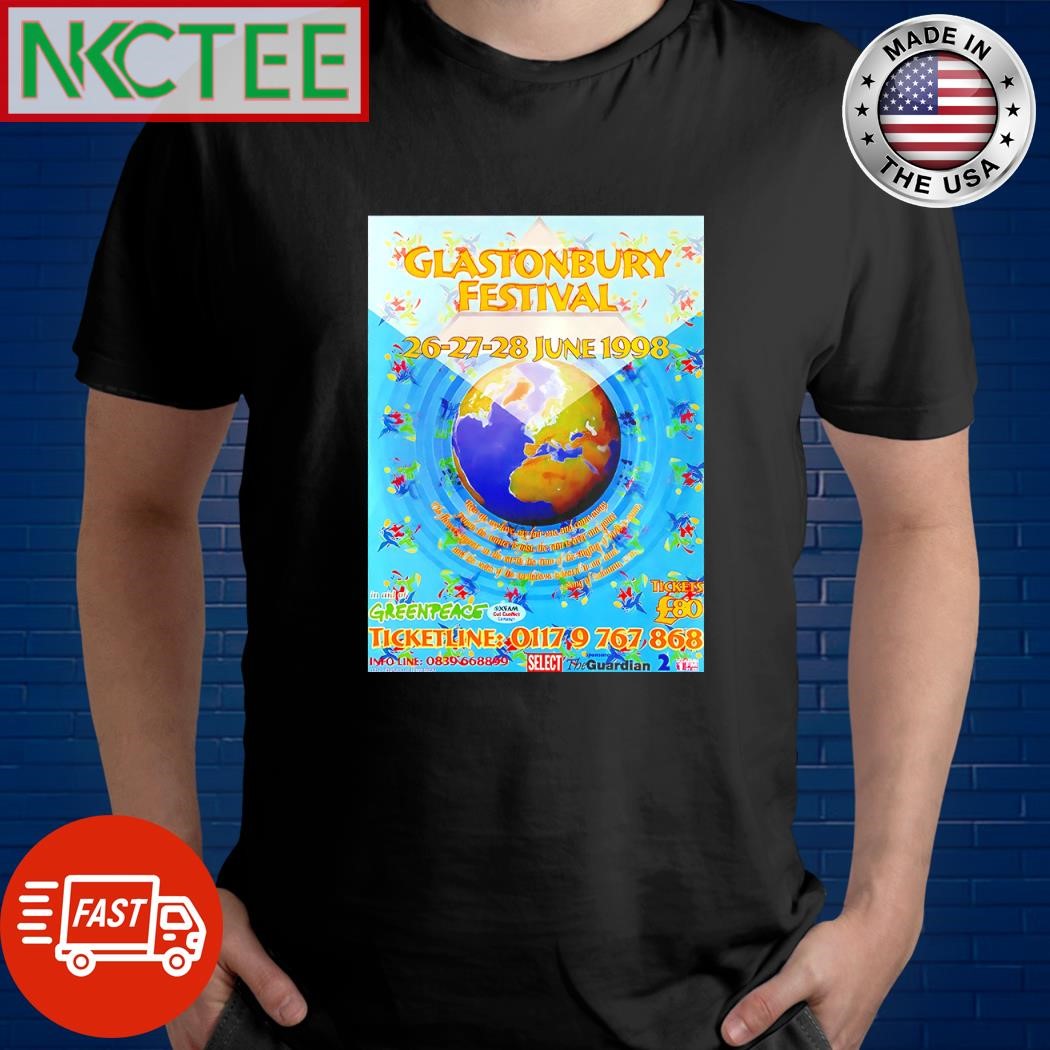 Official Glastonbury Festival 1998 shirt Unisex T-shirt, Sweatshirt, Hoodie, Long Sleeve Tee - T-Shirt, Sweatshirt, Hoodie