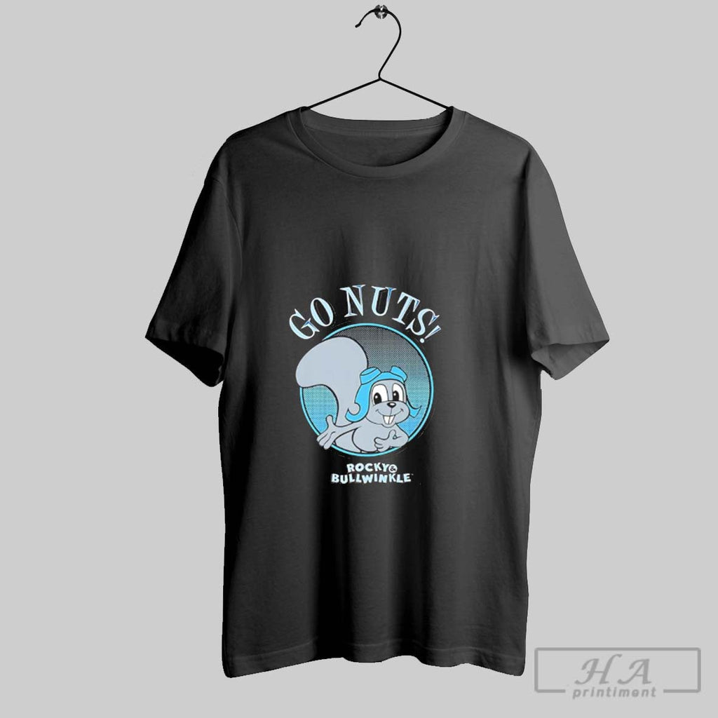 Official Go Nuts Rocky Bullwinkle Unisex T-shirt, Sweatshirt, Hoodie, Long Sleeve Tee - T-Shirt, Sweatshirt, Hoodie