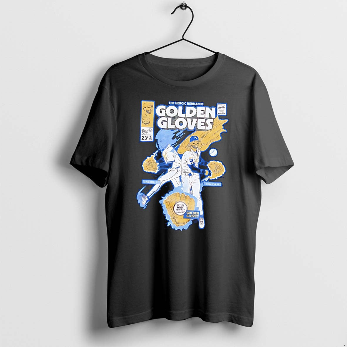 Official Golden Gloves Kc Royals Comic Tee T Shirts Jpg Unisex T-shirt, Sweatshirt, Hoodie, Long Sleeve Tee - T-Shirt, Sweatshirt, Hoodie