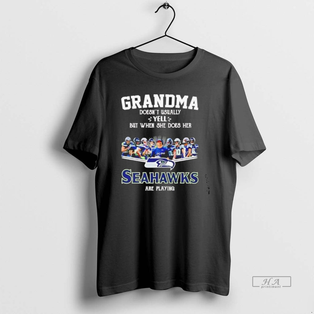 Official Grandma Doesnt Usually Yell But When She Does Her Seahawks T-Shirts, Hoodie, Sweatshirt - T-Shirt, Sweatshirt, Hoodie