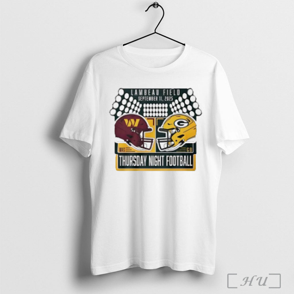 Official Green Bay Packers Vs Washington Commanders Thursday Night Football Helmet T Shirt - T-Shirt, Sweatshirt, Hoodie