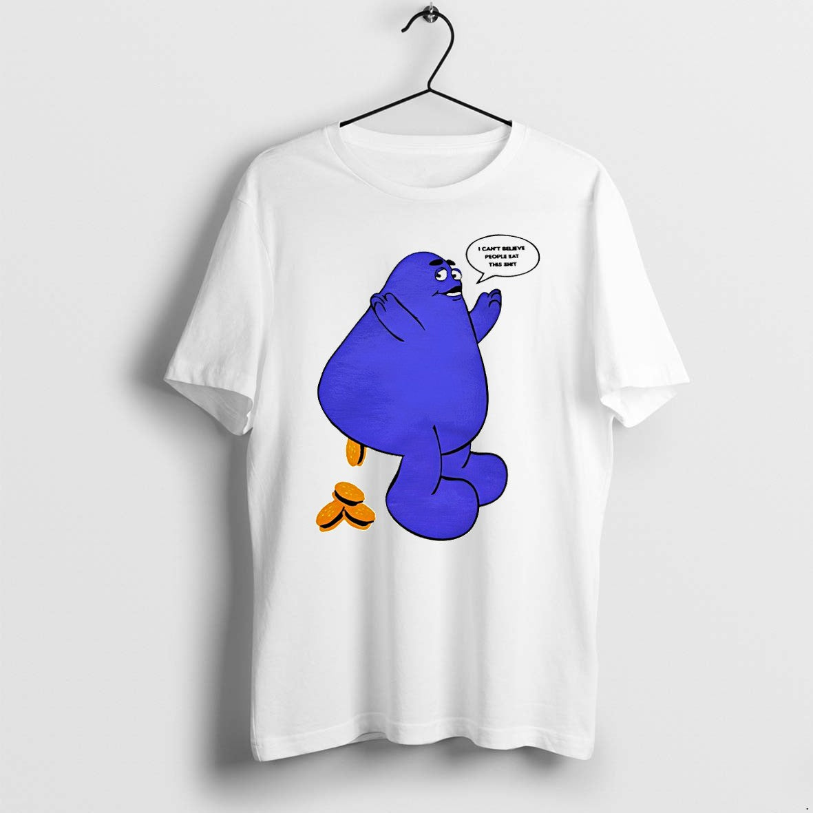 Official Grimace Mcdonalds I Cant Believe People Eat This Shit T Shirts Jpg Unisex T-shirt, Sweatshirt, Hoodie, Long Sleeve Tee - T-Shirt, Sweatshirt, Hoodie