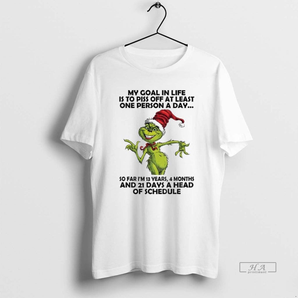 Official Grinch Santa My Goal Life Is Piss Off Least One Person T-Shirts, Hoodie, Sweatshirt - T-Shirt, Sweatshirt, Hoodie