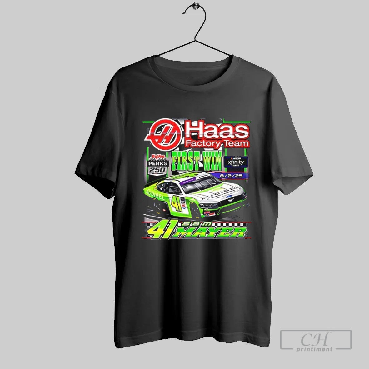 Official Haas Factory Team First Win 41 Mayer T Shirt Unisex T-shirt, Sweatshirt, Hoodie, Long Sleeve Tee - T-Shirt, Sweatshirt, Hoodie