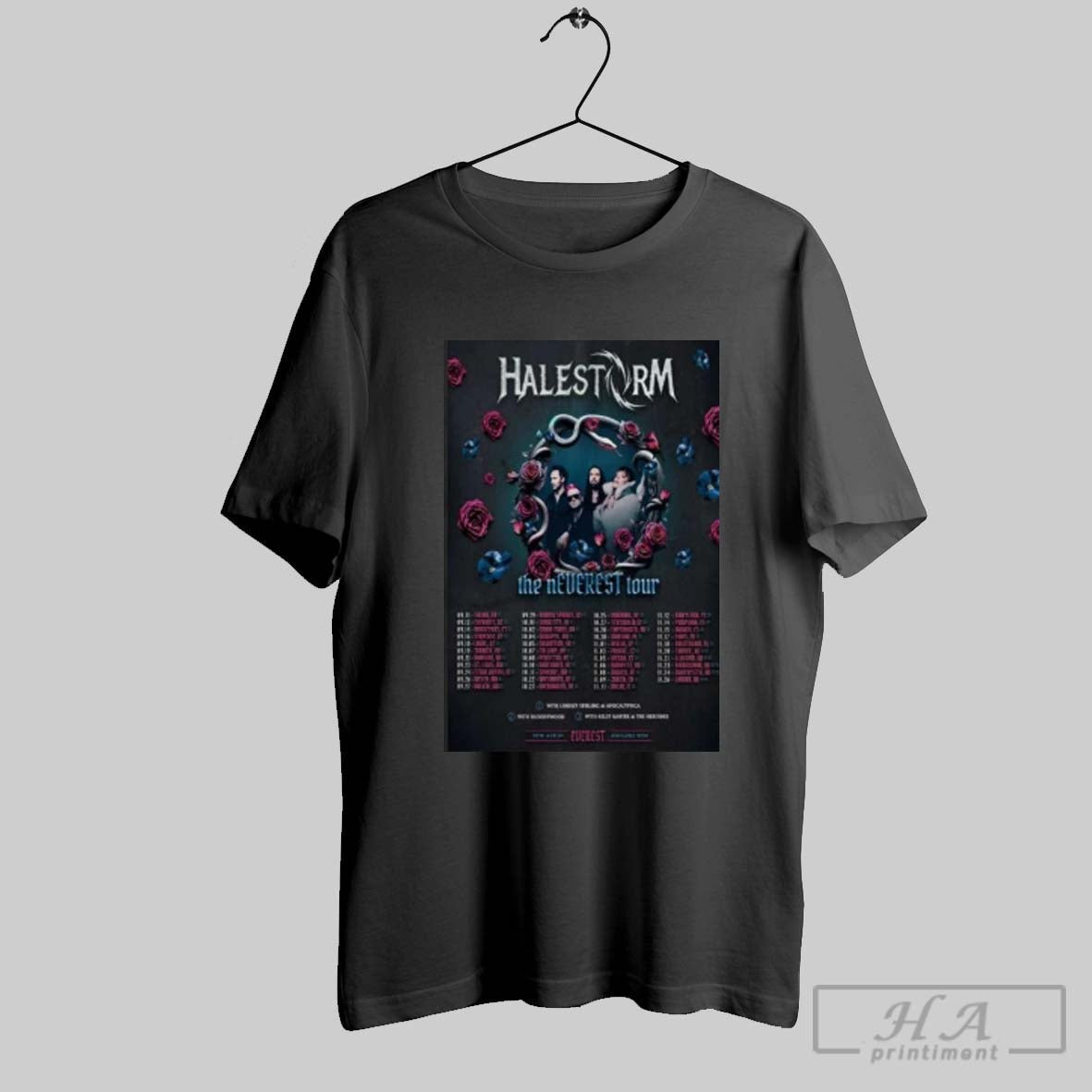 Official Halestorm The Neverest Tour 25 Unisex T-shirt, Sweatshirt, Hoodie, Long Sleeve Tee - T-Shirt, Sweatshirt, Hoodie
