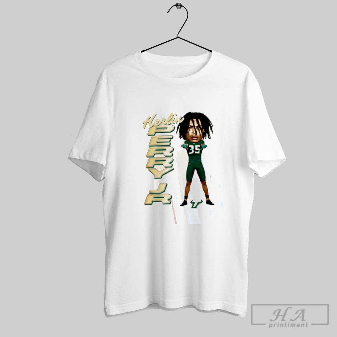 Official Herlin Perry Jr South Florida Bulls Caricature Unisex T-shirt, Sweatshirt, Hoodie, Long Sleeve Tee - T-Shirt, Sweatshirt, Hoodie