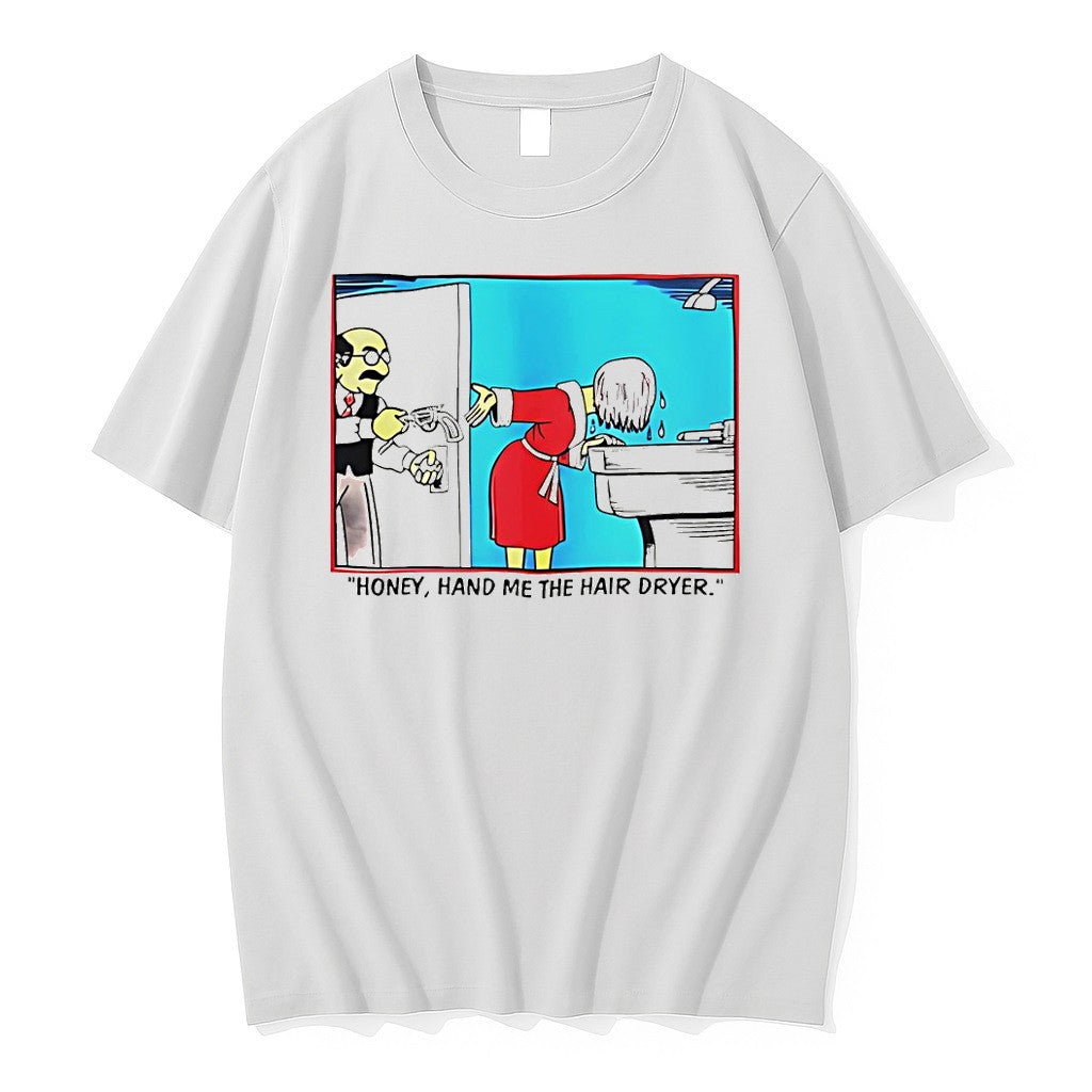 Official Honey Hand Me The Hair Dryer Cartoon T Shirts Jpg Unisex T-shirt, Sweatshirt, Hoodie, Long Sleeve Tee - T-Shirt, Sweatshirt, Hoodie