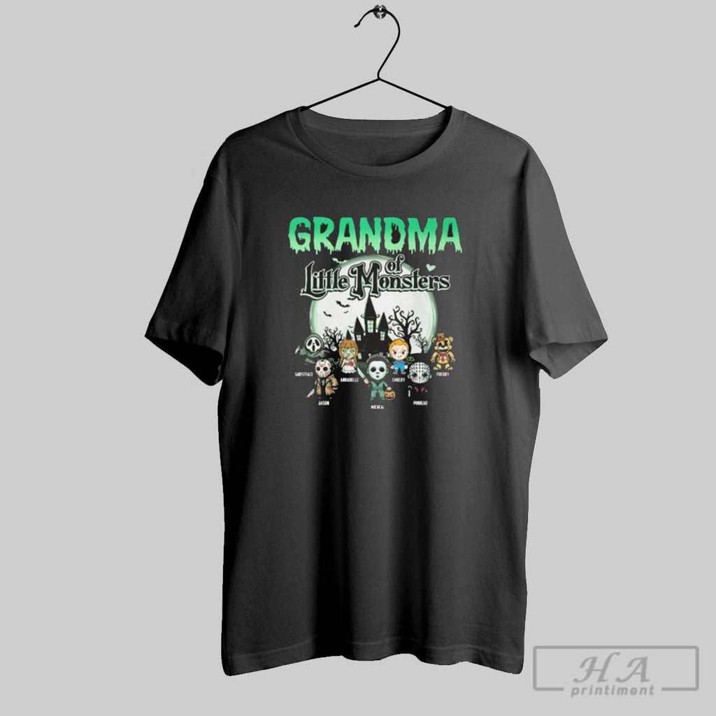 Official Horror Characters Chibi Grandma Of Little Monsters Halloween Unisex T-shirt, Sweatshirt, Hoodie, Long Sleeve Tee - T-Shirt, Sweatshirt, Hoodie