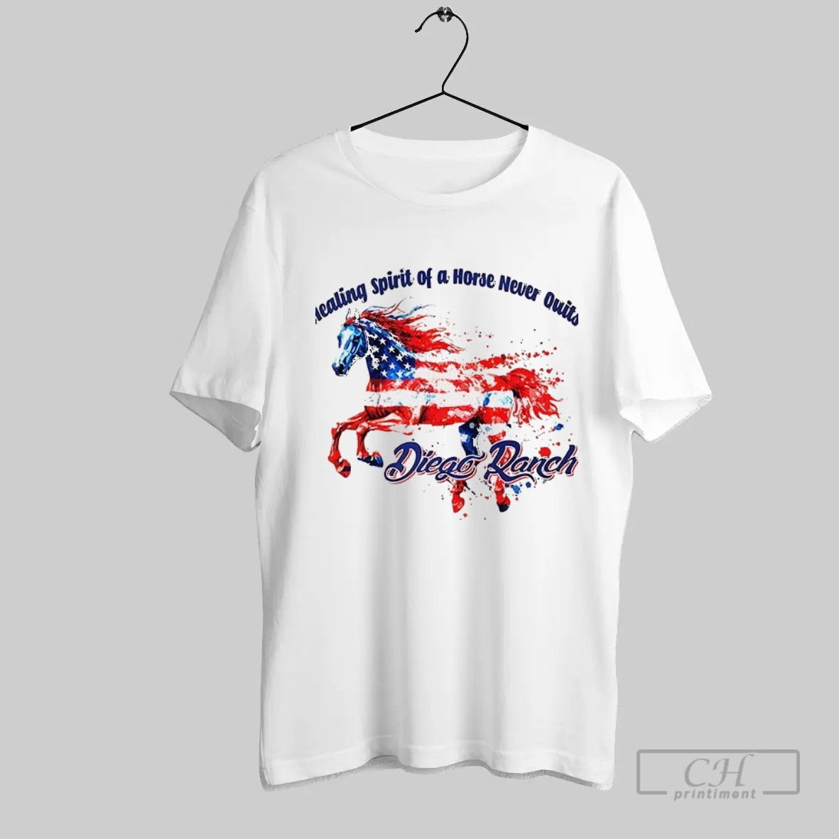 Official Horse Healing Spirit Of A Horse Never Quits T Shirt Unisex T-shirt, Sweatshirt, Hoodie, Long Sleeve Tee - T-Shirt, Sweatshirt, Hoodie