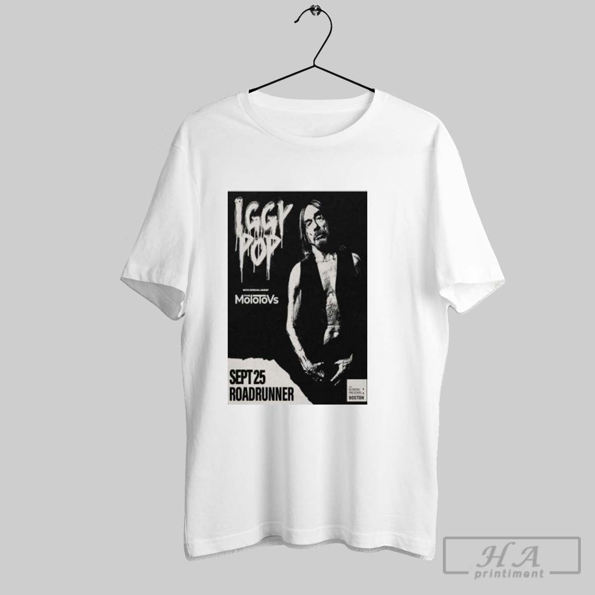 Official Iggy Pop Boston Ma Poster 2025 Unisex T-shirt, Sweatshirt, Hoodie, Long Sleeve Tee - T-Shirt, Sweatshirt, Hoodie