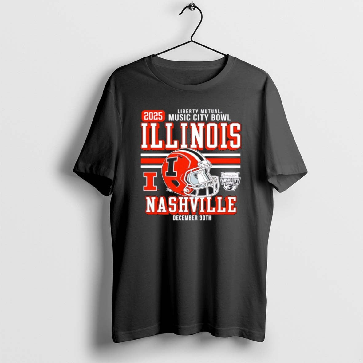 Official Illinois Football 2025 Music City Bowl Helmet T-Shirts, Hoodie, Sweatshirt - T-Shirt, Sweatshirt, Hoodie