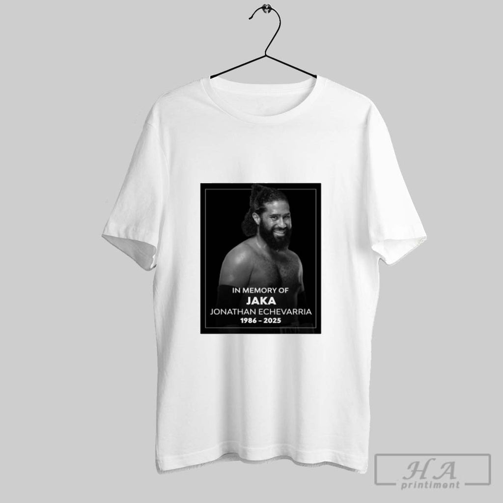 Official In Memory Of Jaka Jonathan Echevarria 1986 2025 Aew Poster Unisex T-shirt, Sweatshirt, Hoodie, Long Sleeve Tee - T-Shirt, Sweatshirt, Hoodie