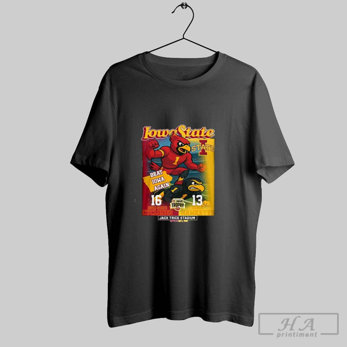 Official Iowa State Beat Iowa Again 2025 Cyclones 16 13 Hawkeyes Shirt Unisex T-shirt, Sweatshirt, Hoodie, Long Sleeve Tee - T-Shirt, Sweatshirt, Hoodie