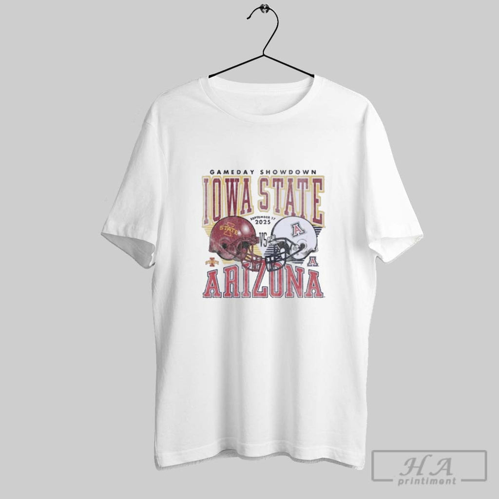 Official Iowa State Cyclones Vs Arizona Wildcats 2025 Gameday Showdown Football T Shirt Unisex T-shirt, Sweatshirt, Hoodie, Long Sleeve Tee - T-Shirt, Sweatshirt, Hoodie