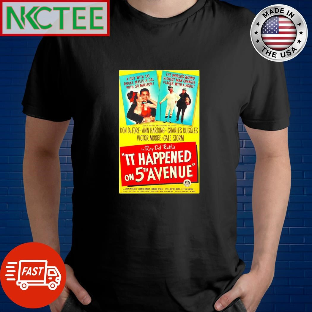 Official It Happened on Fifth Avenue 1947 Christmas shirt Unisex T-shirt, Sweatshirt, Hoodie, Long Sleeve Tee - T-Shirt, Sweatshirt, Hoodie