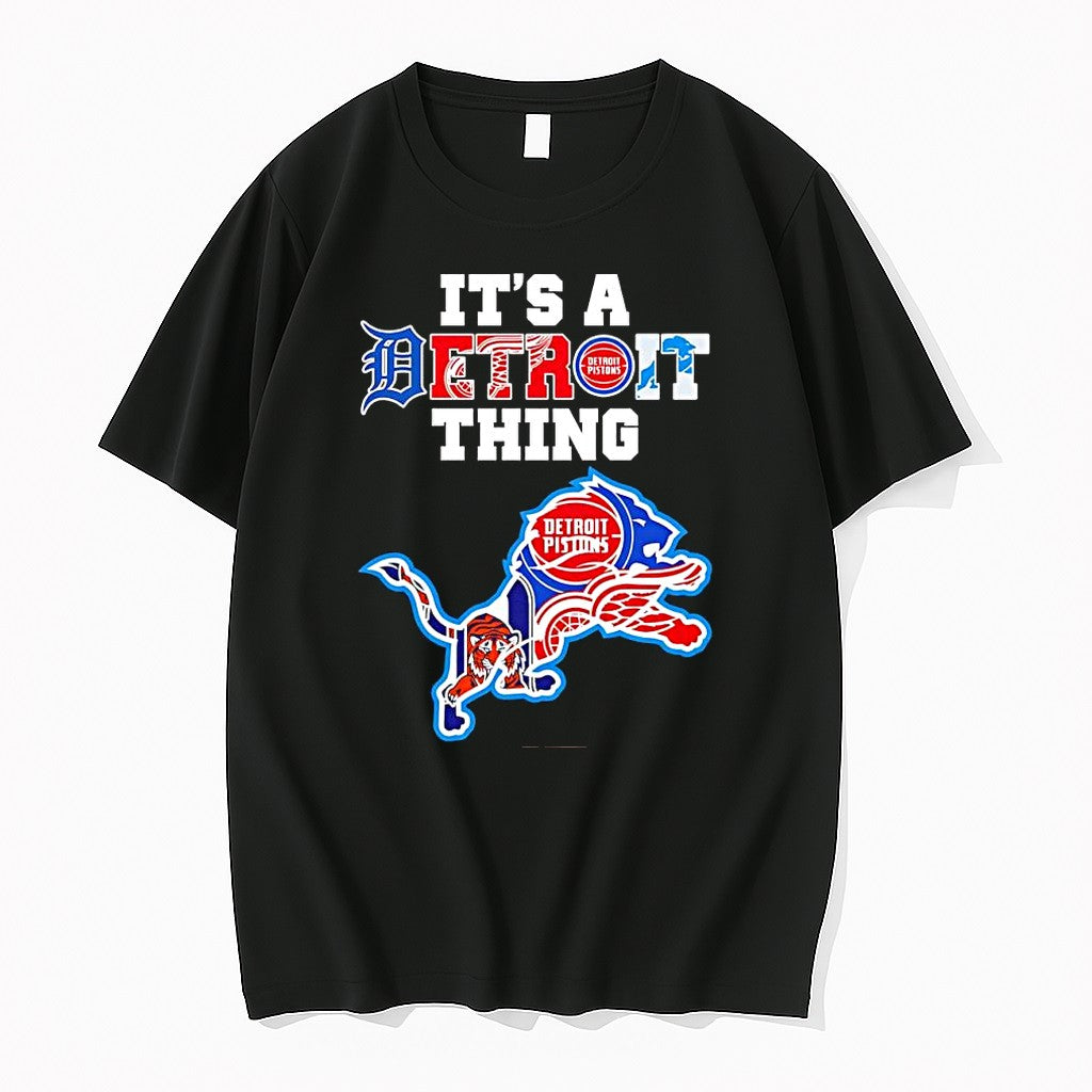 Official Its A Detroit Thing Detroit Tigers Pistons Red Wings Lions Mashup Logo T Shirts Unisex T-shirt, Sweatshirt, Hoodie, Long Sleeve Tee - T-Shirt, Sweatshirt, Hoodie