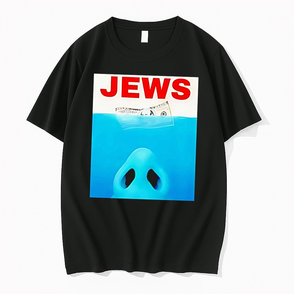 Official Jaws X Jews Dolar Black T Shirts Jpg Unisex T-shirt, Sweatshirt, Hoodie, Long Sleeve Tee - T-Shirt, Sweatshirt, Hoodie