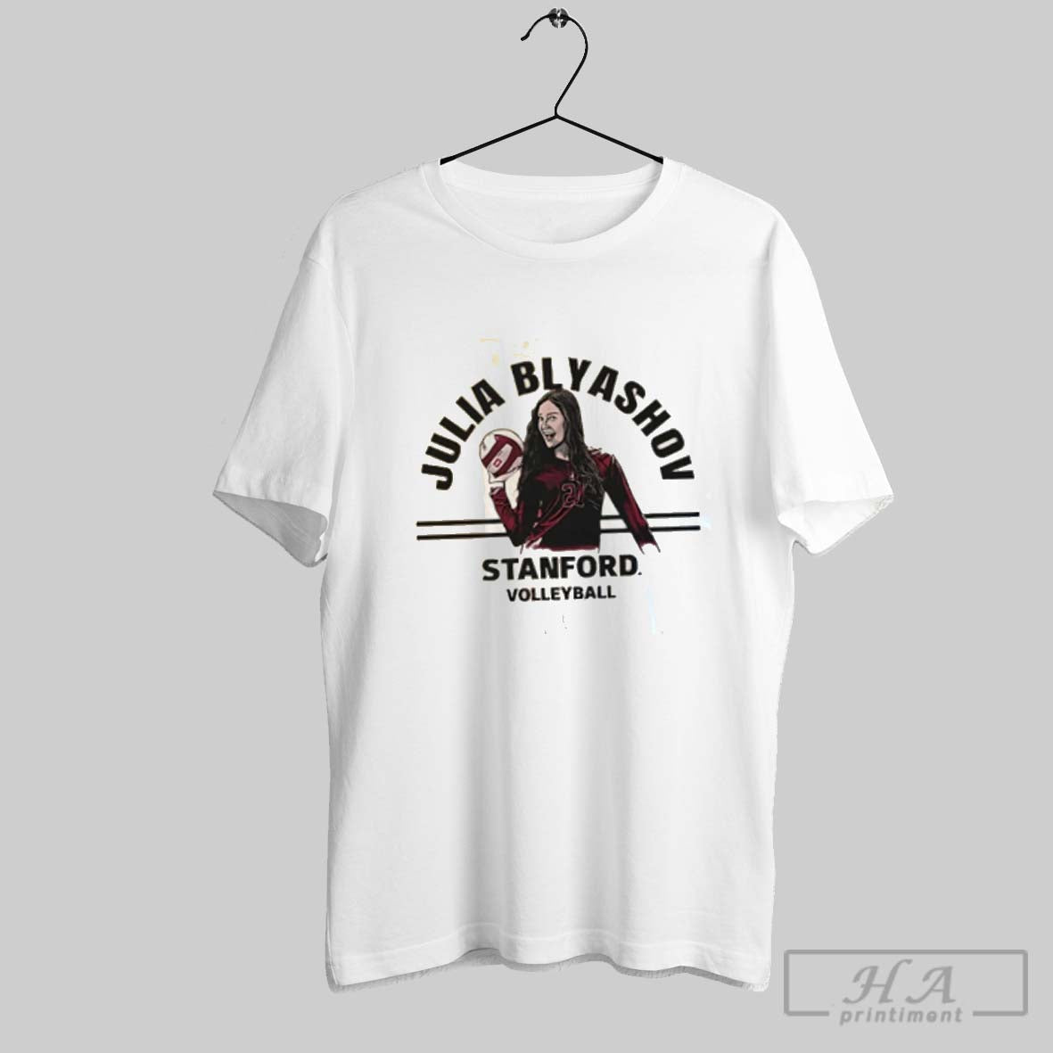 Official Julia Blyashov Stanford Cardinal Volleyball Cartoon Unisex T-shirt, Sweatshirt, Hoodie, Long Sleeve Tee - T-Shirt, Sweatshirt, Hoodie