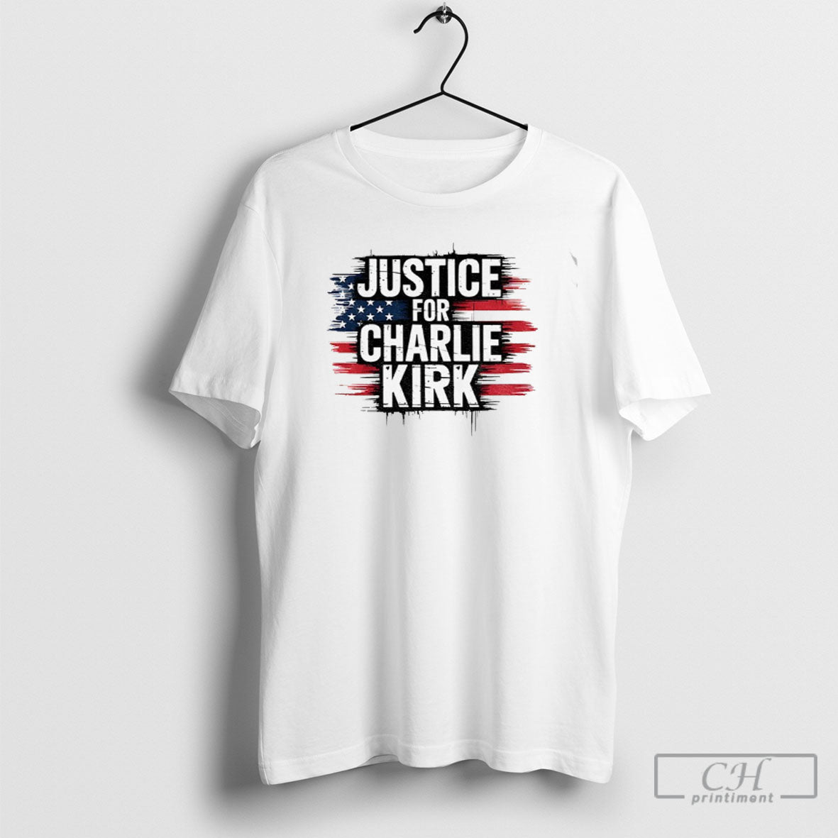 Official Justice For Charlie Kirk Maga Patriotic Flag Shirt Unisex T-shirt, Sweatshirt, Hoodie, Long Sleeve Tee - T-Shirt, Sweatshirt, Hoodie