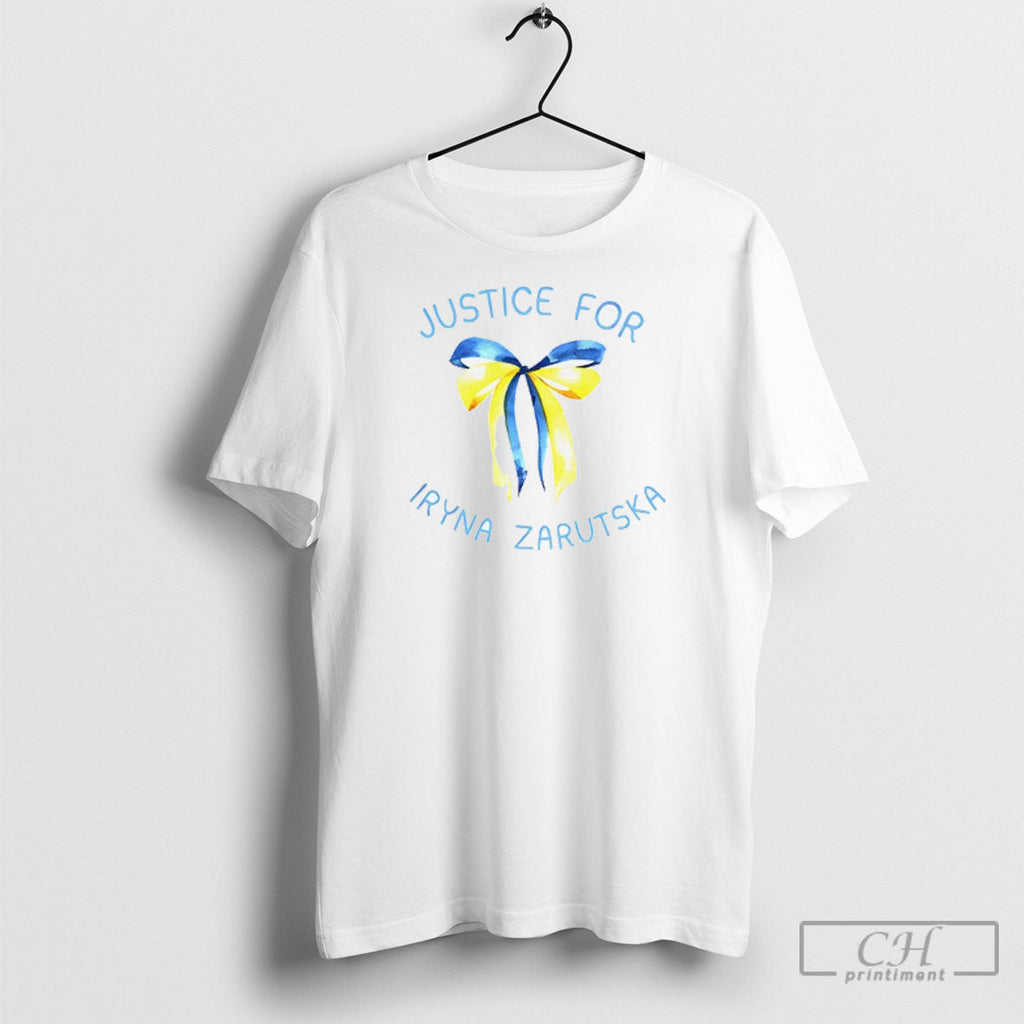 Official Justice For Iryna Zarutska Ukrainian Refugee Shirt Unisex T-shirt, Sweatshirt, Hoodie, Long Sleeve Tee - T-Shirt, Sweatshirt, Hoodie
