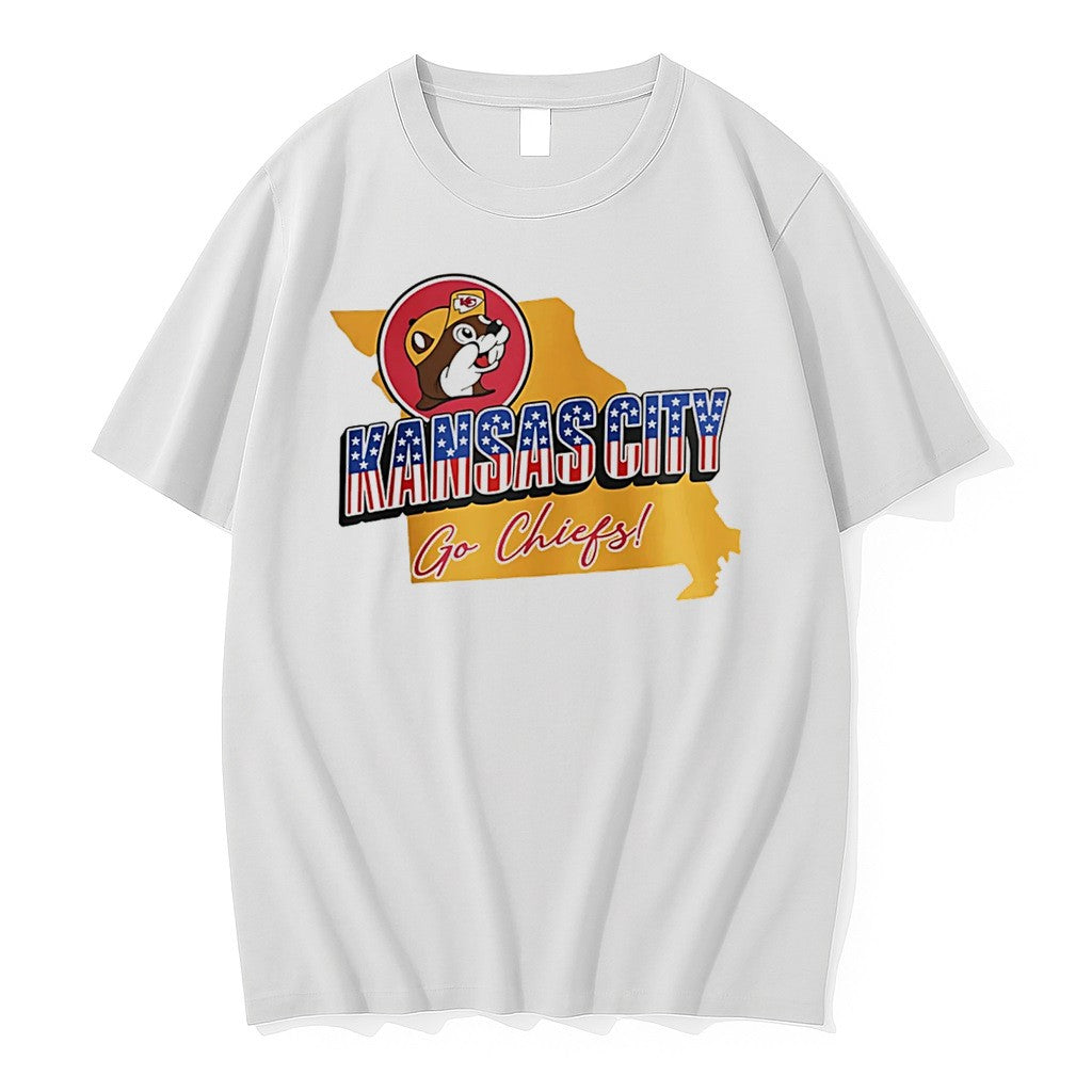 Official Kansas City Chiefs Buc Ees Kansas City Go Chiefs Patriotic Tee T Shirts Unisex T-shirt, Sweatshirt, Hoodie, Long Sleeve Tee - T-Shirt, Sweatshirt, Hoodie