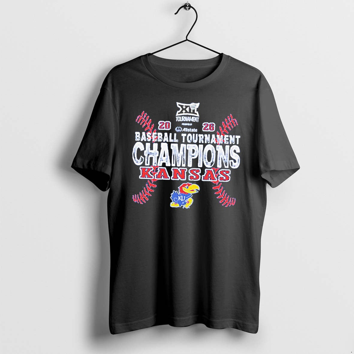 Official Kansas Jayhawks 2026 Big 12 Baseball Tournament Champions Tee T Shirts Unisex T-shirt, Sweatshirt, Hoodie, Long Sleeve Tee - T-Shirt, Sweatshirt, Hoodie