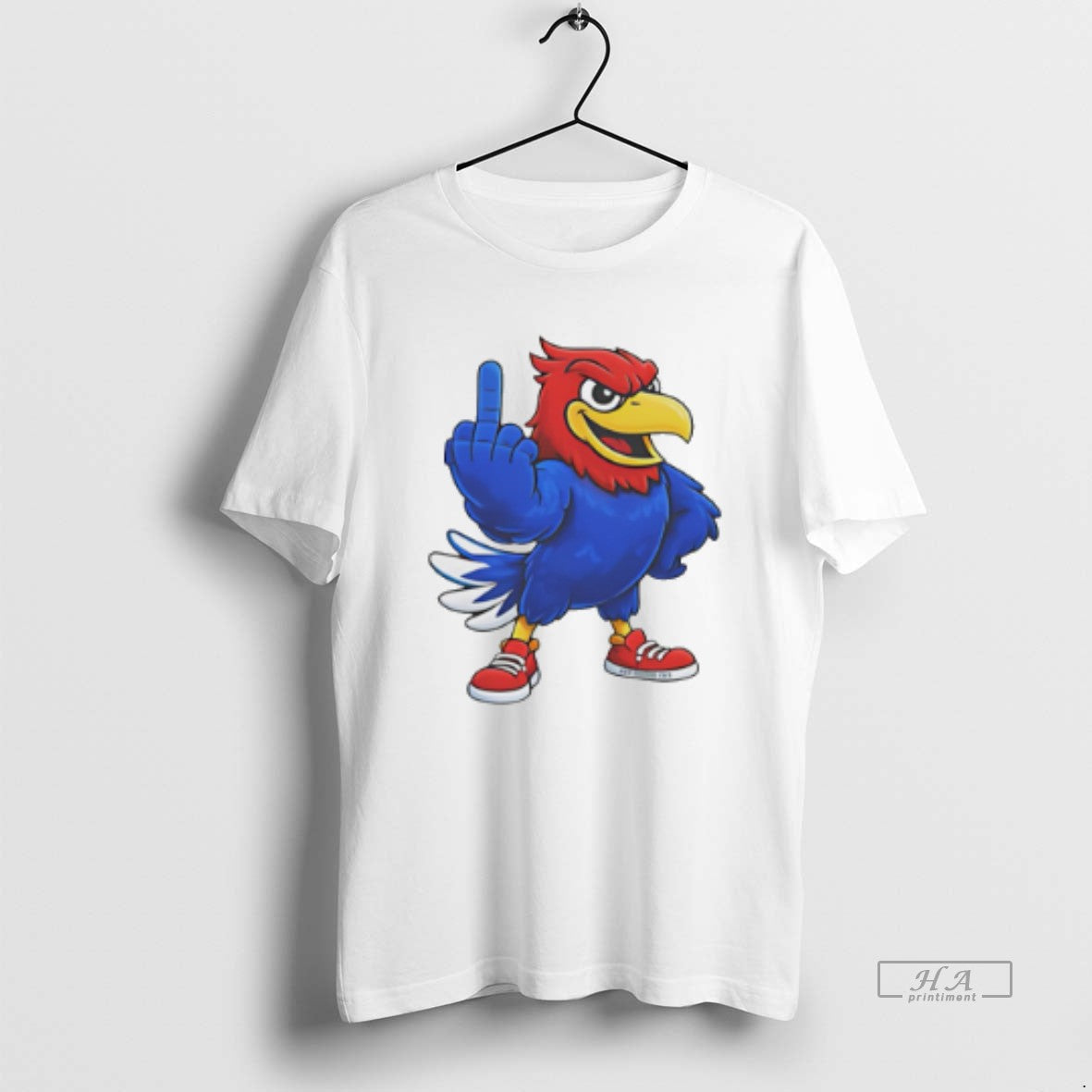Official Kansas Jayhawks Middle Finger Mascot T-Shirts, Hoodie, Sweatshirt - T-Shirt, Sweatshirt, Hoodie