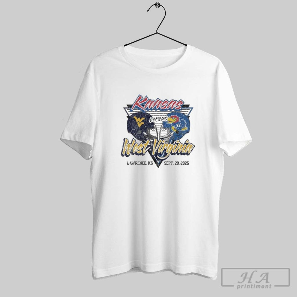 Official Kansas Jayhawks Vs West Virginia Mountaineers 2025 Gameday Showdown Unisex T-shirt, Sweatshirt, Hoodie, Long Sleeve Tee - T-Shirt, Sweatshirt, Hoodie