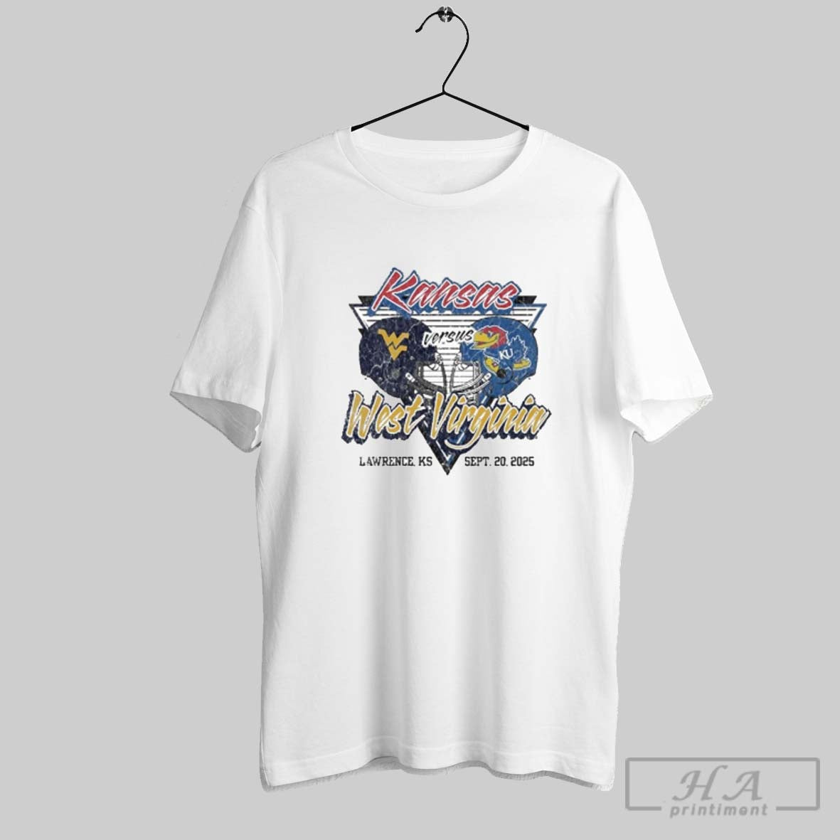 Official Kansas Jayhawks Vs West Virginia Mountaineers 2025 Gameday Showdown Unisex T-shirt, Sweatshirt, Hoodie, Long Sleeve Tee - T-Shirt, Sweatshirt, Hoodie