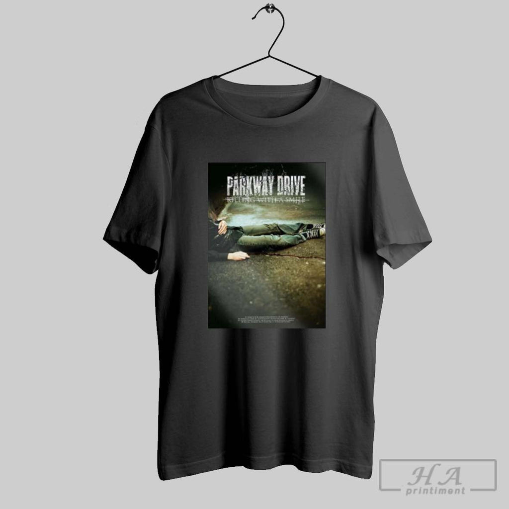 Official Killing With A Smile 2025 Tour Parkway Drive Unisex T-shirt, Sweatshirt, Hoodie, Long Sleeve Tee - T-Shirt, Sweatshirt, Hoodie