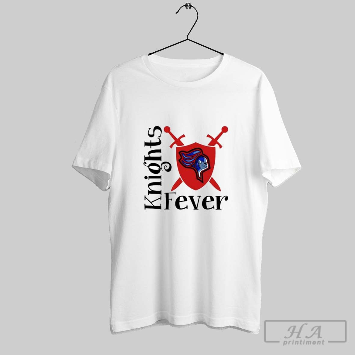 Official Knights Fever Knight Head And Crossed Swords Unisex T-shirt, Sweatshirt, Hoodie, Long Sleeve Tee - T-Shirt, Sweatshirt, Hoodie