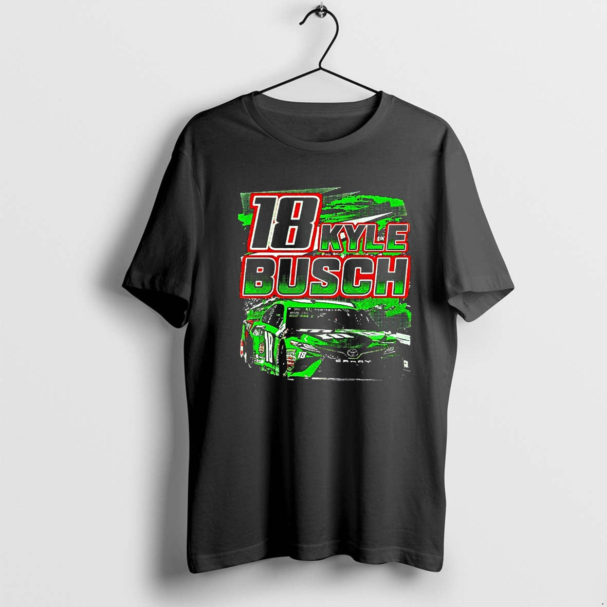 Official Kyle Busch Vintage Nascar 18 Vintage T Shirts Jpg Unisex T-shirt, Sweatshirt, Hoodie, Long Sleeve Tee - T-Shirt, Sweatshirt, Hoodie