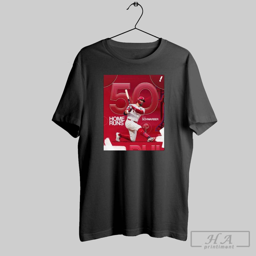 Official Kyle Schwarber 50 Home Runs Poster Unisex T-shirt, Sweatshirt, Hoodie, Long Sleeve Tee - T-Shirt, Sweatshirt, Hoodie