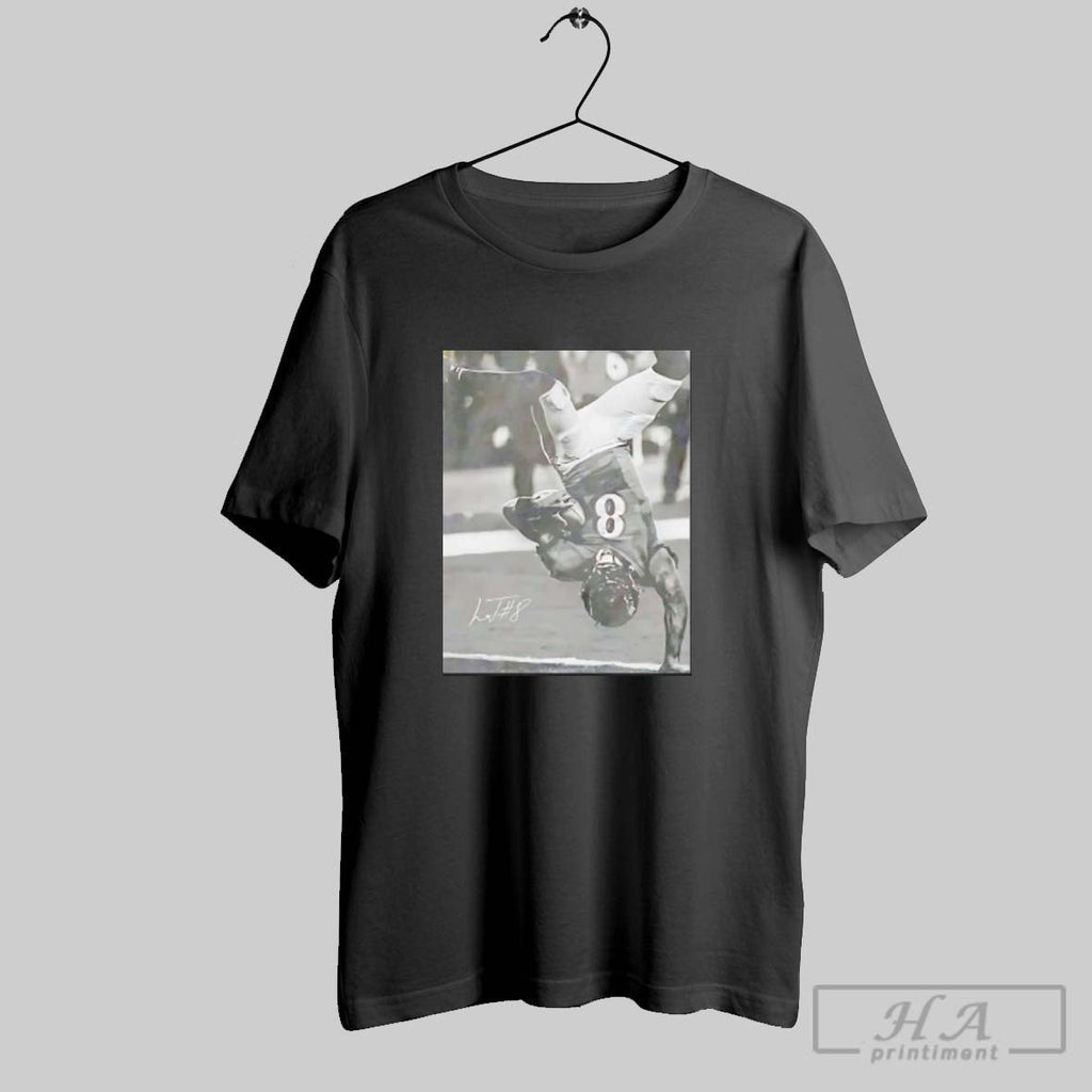 Official Lamar Jackson Baltimore Ravens Football Vintage Style Signature Unisex T-shirt, Sweatshirt, Hoodie, Long Sleeve Tee - T-Shirt, Sweatshirt, Hoodie