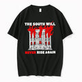 Official Mansion Fire The South Will Never Rise Again T Shirts Jpg Unisex T-shirt, Sweatshirt, Hoodie, Long Sleeve Tee - T-Shirt, Sweatshirt, Hoodie