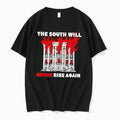 Official Mansion Fire The South Will Never Rise Again Tee T Shirts Jpg Unisex T-shirt, Sweatshirt, Hoodie, Long Sleeve Tee - T-Shirt, Sweatshirt, Hoodie