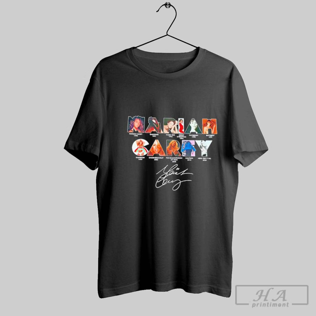 Official Mariah Music Lover 1990 2025 Signature Graphic Unisex T-shirt, Sweatshirt, Hoodie, Long Sleeve Tee - T-Shirt, Sweatshirt, Hoodie