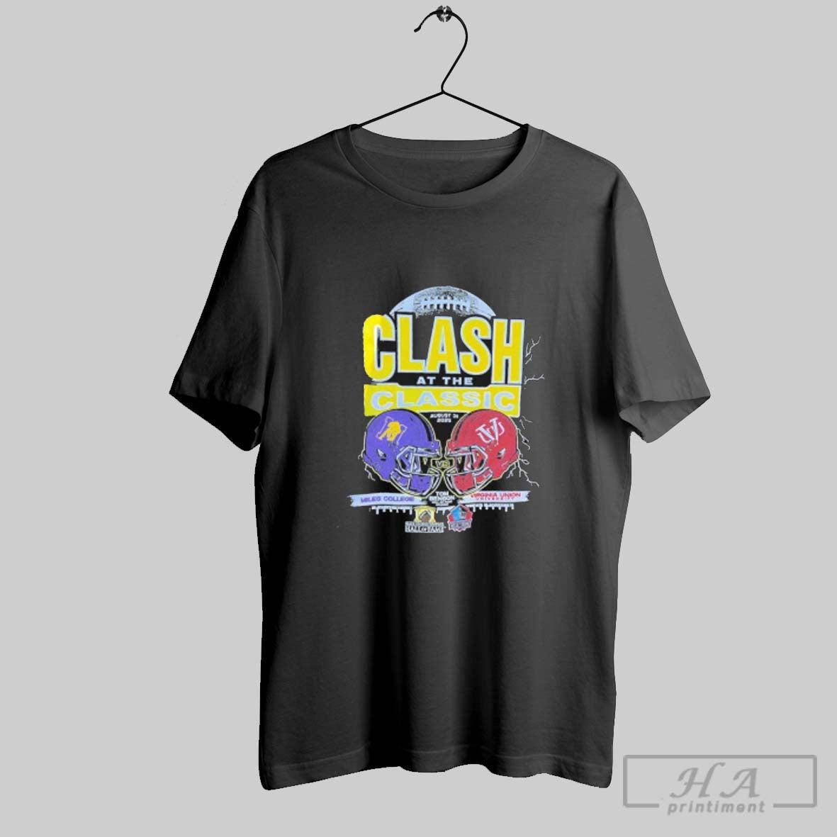 Official Miles College Vs Virginia Union 2025 Clash At The Classic Football Unisex T-shirt, Sweatshirt, Hoodie, Long Sleeve Tee - T-Shirt, Sweatshirt, Hoodie